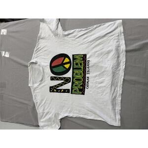 Vintage Cayman Islands Rasta T-shirt No Problem Tee XL
